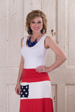 Miss Liberty Maxi Skirt - Red/White/Blue