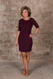*1 LEFT - SMALL* Primrose Dress - Black/Magenta