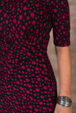 *1 LEFT - SMALL* Primrose Dress - Black/Magenta