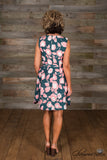 *1 LEFT - LARGE* Searose Floral Dress - Teal/Pink