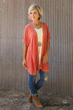 September Sunset Cardigan - Rust