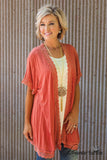 September Sunset Cardigan - Rust