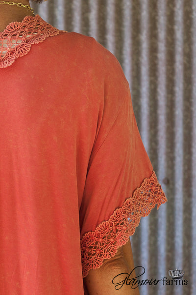 September Sunset Cardigan - Rust