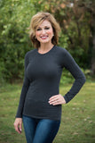 *RESTOCK* Simply Basic Long Sleeve Tee - Charcoal