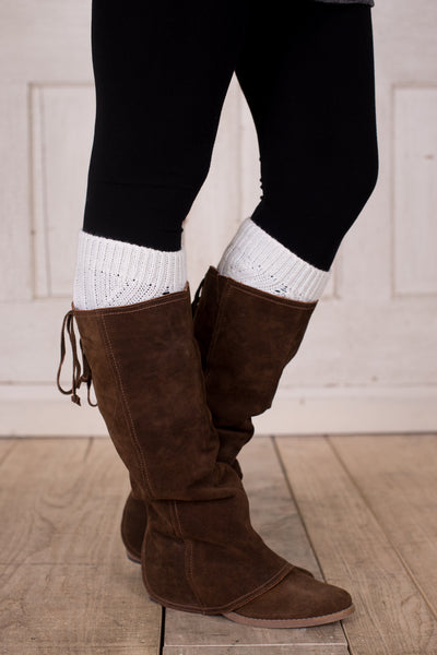 Snowy Days Leg Warmers - Ivory
