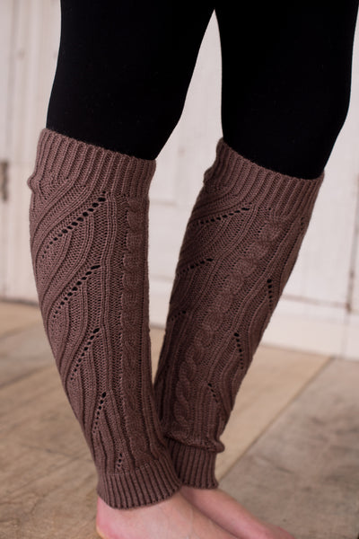 Snowy Days Leg Warmers - Mocha
