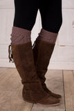 Snowy Days Leg Warmers - Mocha