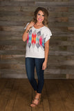 Spring Into Color Top - White/Multi