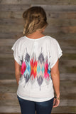 Spring Into Color Top - White/Multi