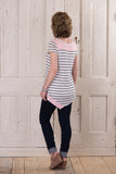Subtle Statement Top - Pink/Navy