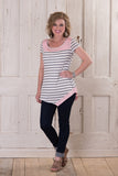 Subtle Statement Top - Pink/Navy