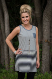 Summer In Seagrove Tunic - Gray/Lt Denim