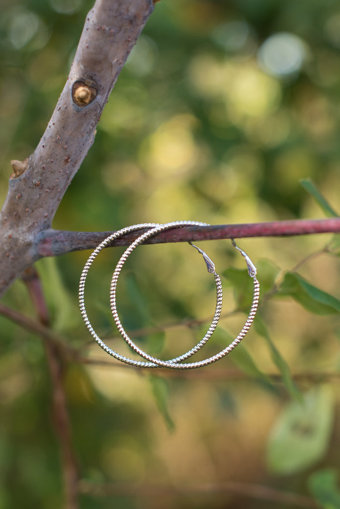 The Angela Hoop - Silver