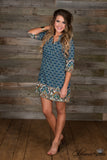 *1 LEFT - XSMALL* The Carnegie Dress - Navy/Multi