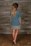 *1 LEFT - XSMALL* The Carnegie Dress - Navy/Multi