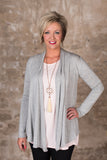 The Kortney Cardigan - Heather Gray