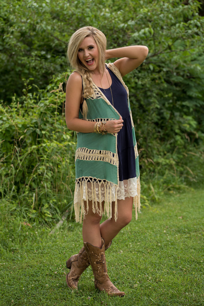 Wander No More Vest - Moss Green