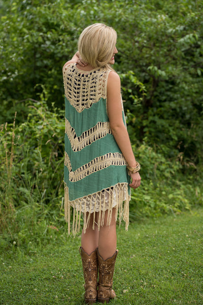 Wander No More Vest - Moss Green