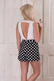 You're Gonna Miss Me Romper - White/Black
